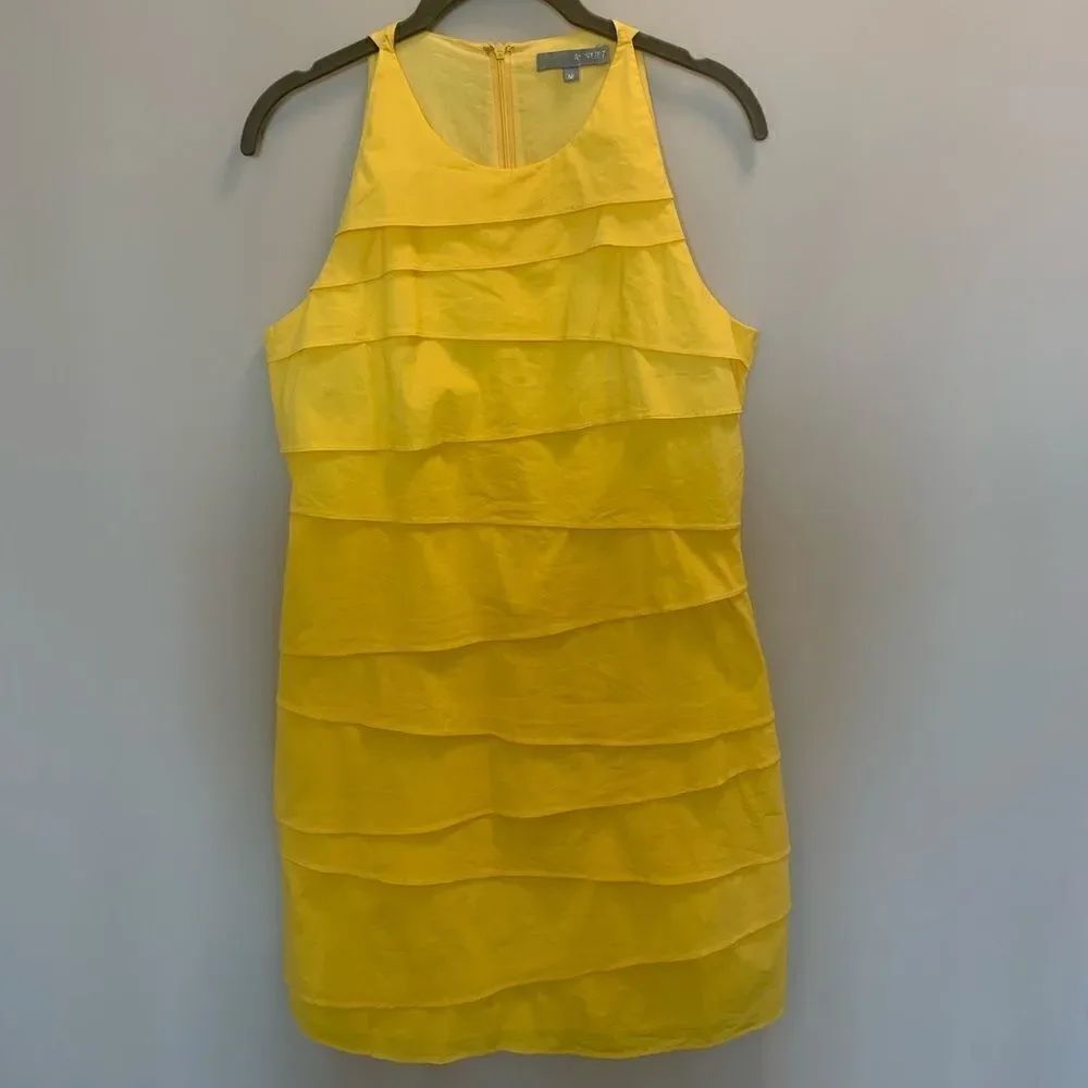Minuet brand size medium yellow ruffle dress
